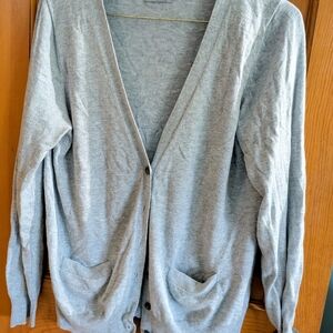 Gray Women's Cardigan Sweater